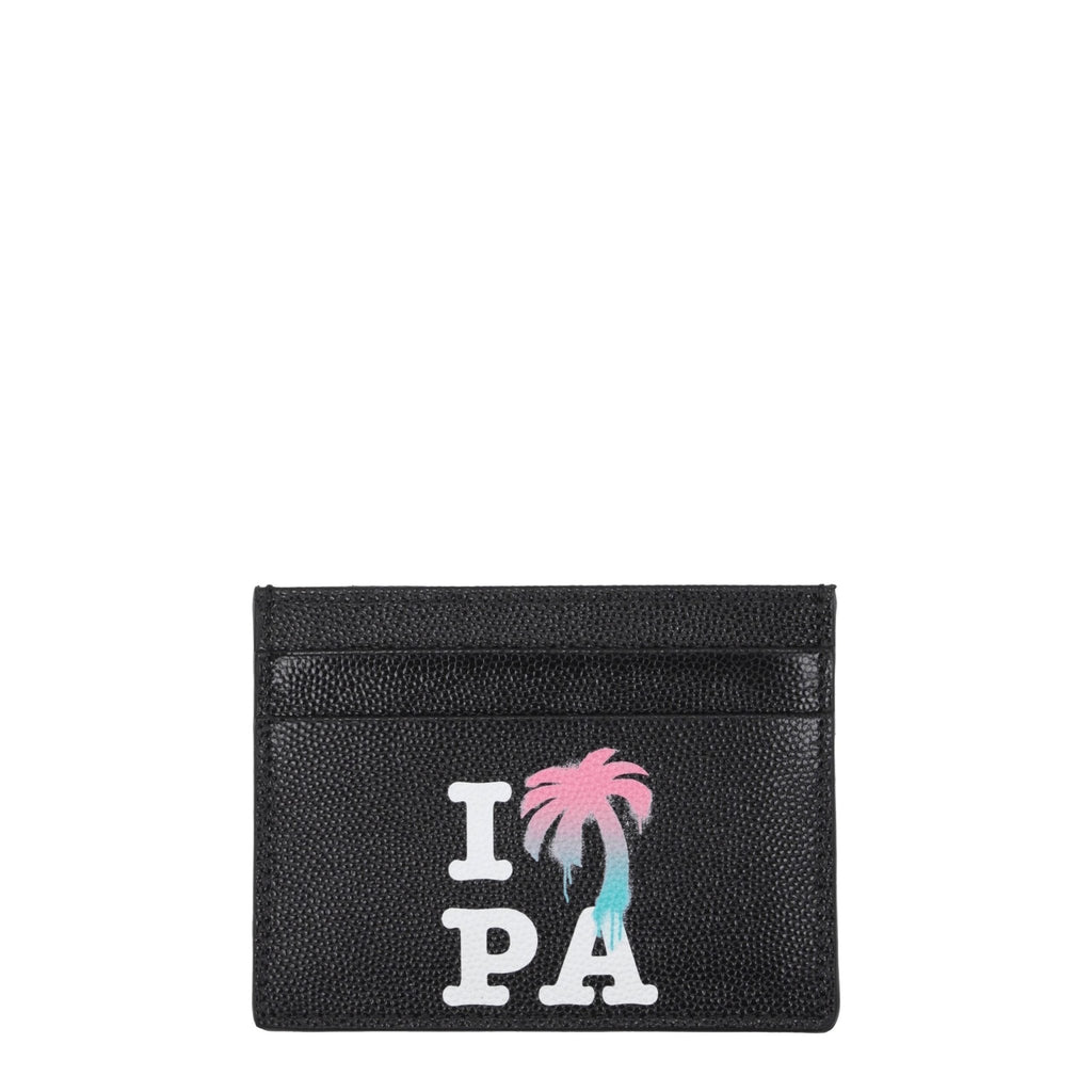 Palm Angels Black Leather Cardholder - Beyzy Store - Palm Angels