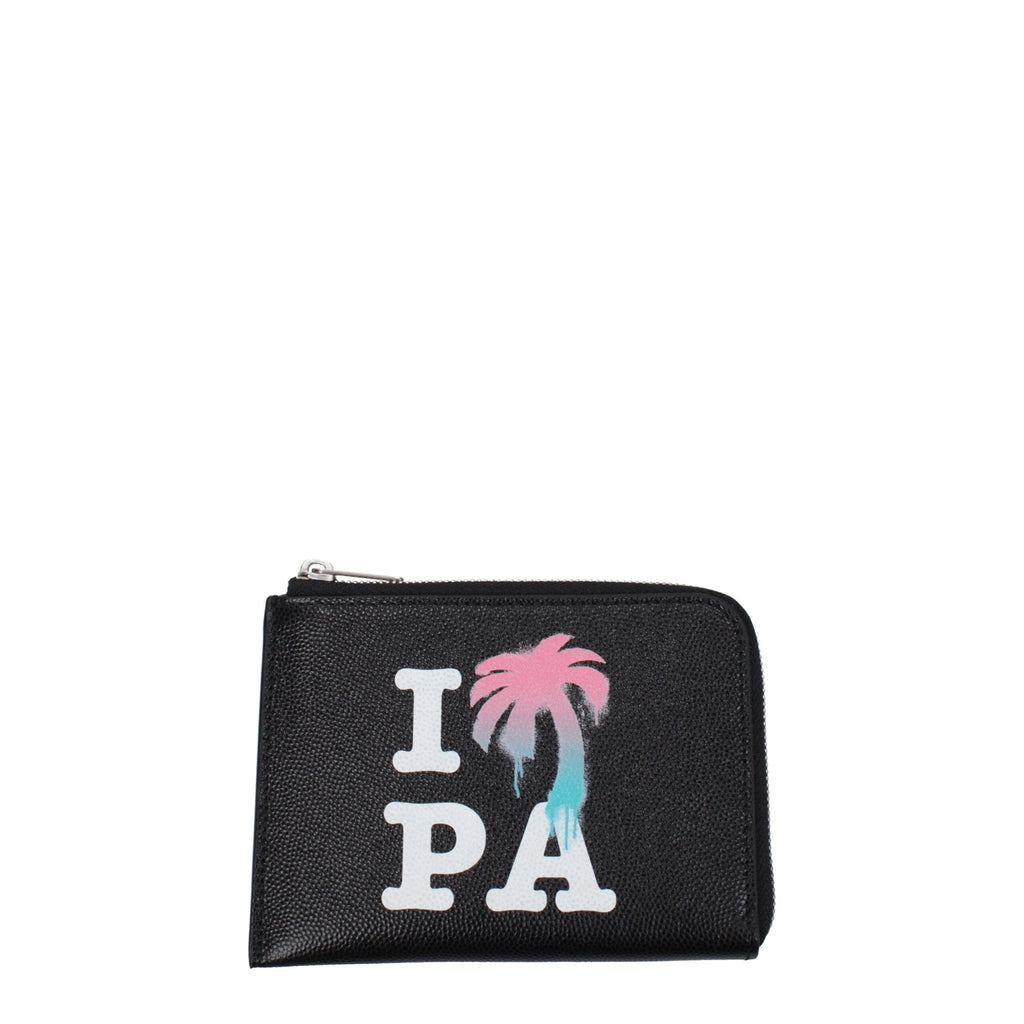 Palm Angels Black Leather Cardholder - Beyzy Store - Palm Angels