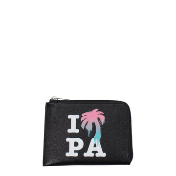 Palm Angels Black Leather Cardholder - Beyzy Store - Palm Angels