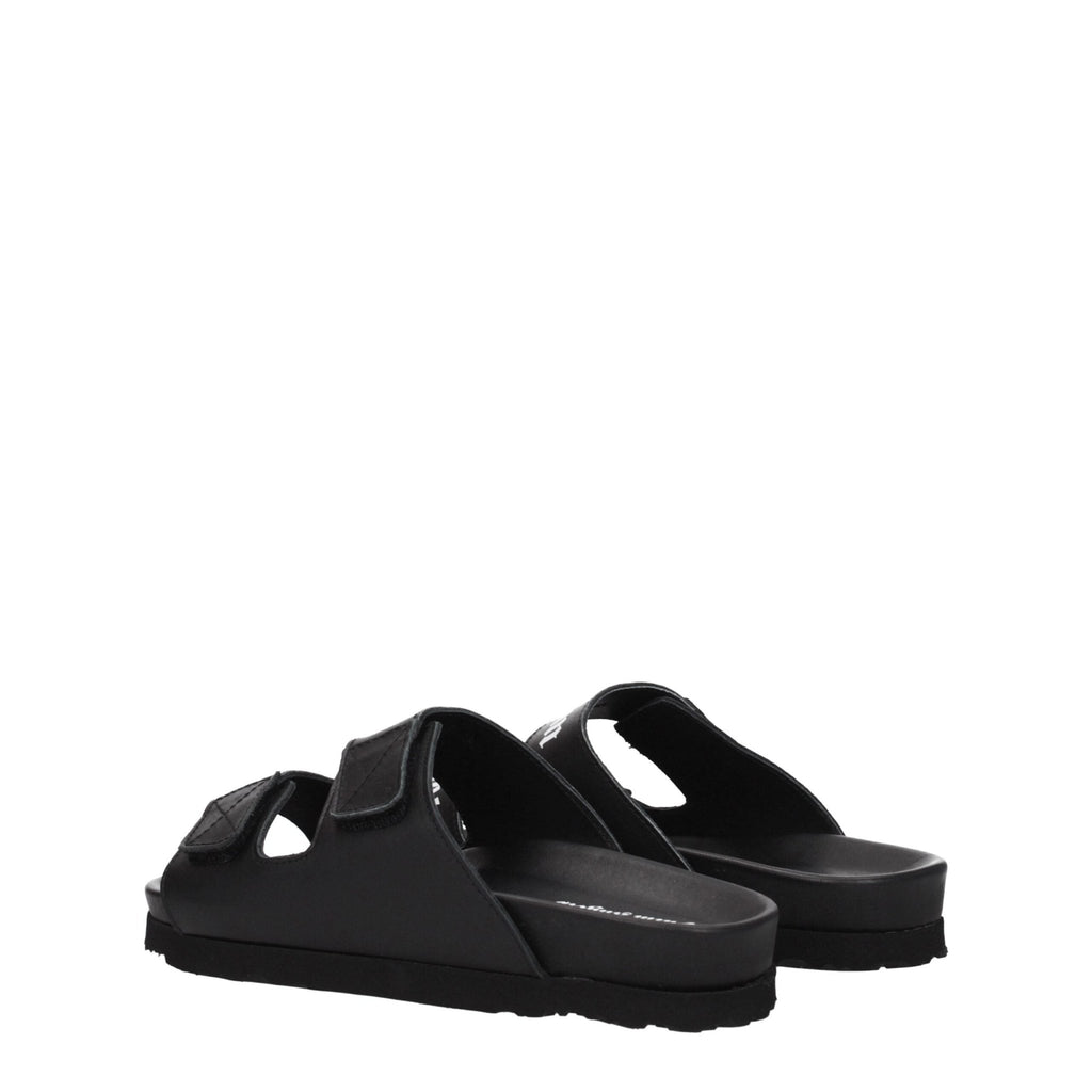 Palm Angels Black Leather Sandal - Beyzy Store - Palm Angels
