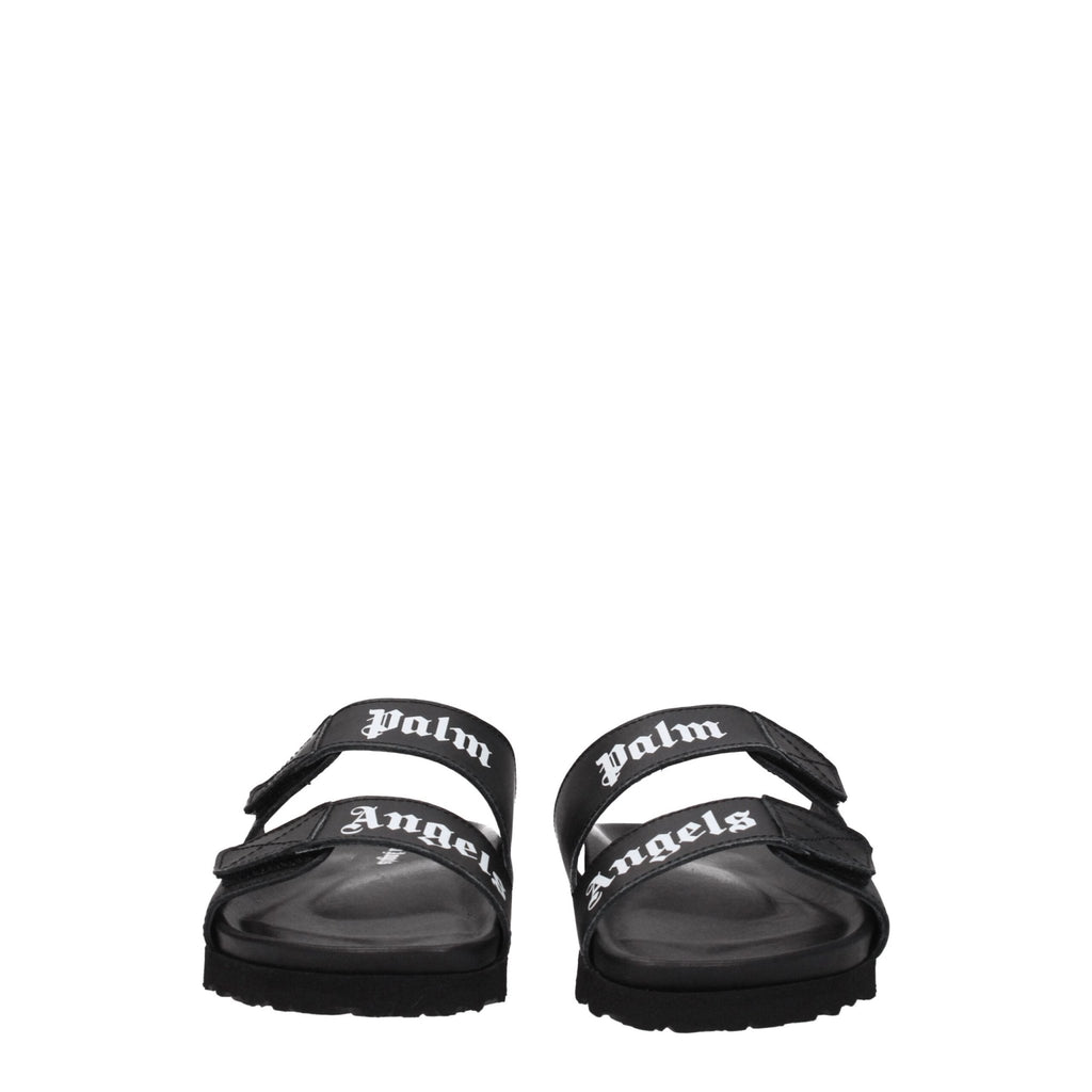 Palm Angels Black Leather Sandal - Beyzy Store - Palm Angels
