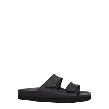 Palm Angels Black Leather Sandal - Beyzy Store - Palm Angels