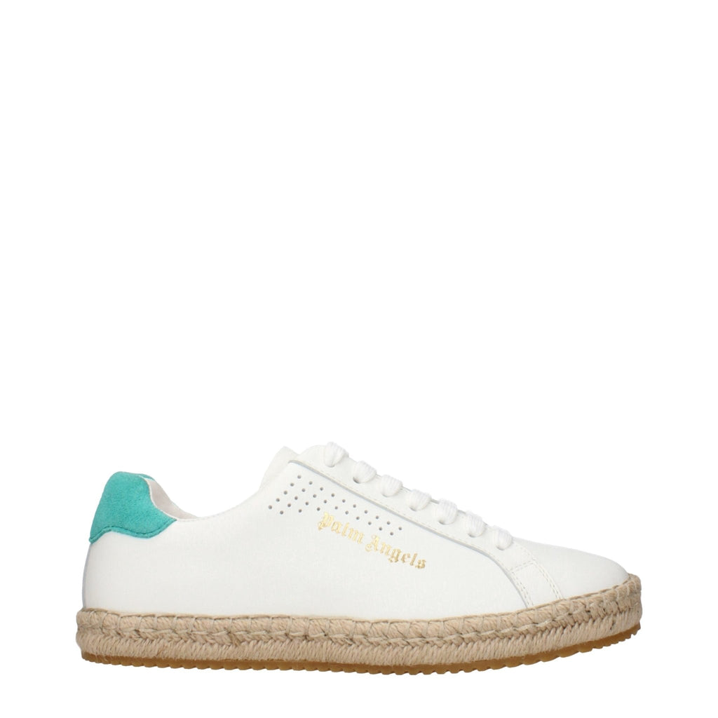 Palm Angels White Leather Low Tops - Beyzy Store - Palm Angels
