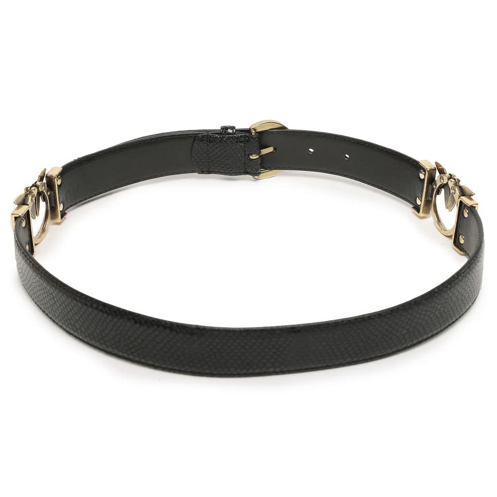 PINKO Black Calfskin Belt - Beyzy Store - PINKO