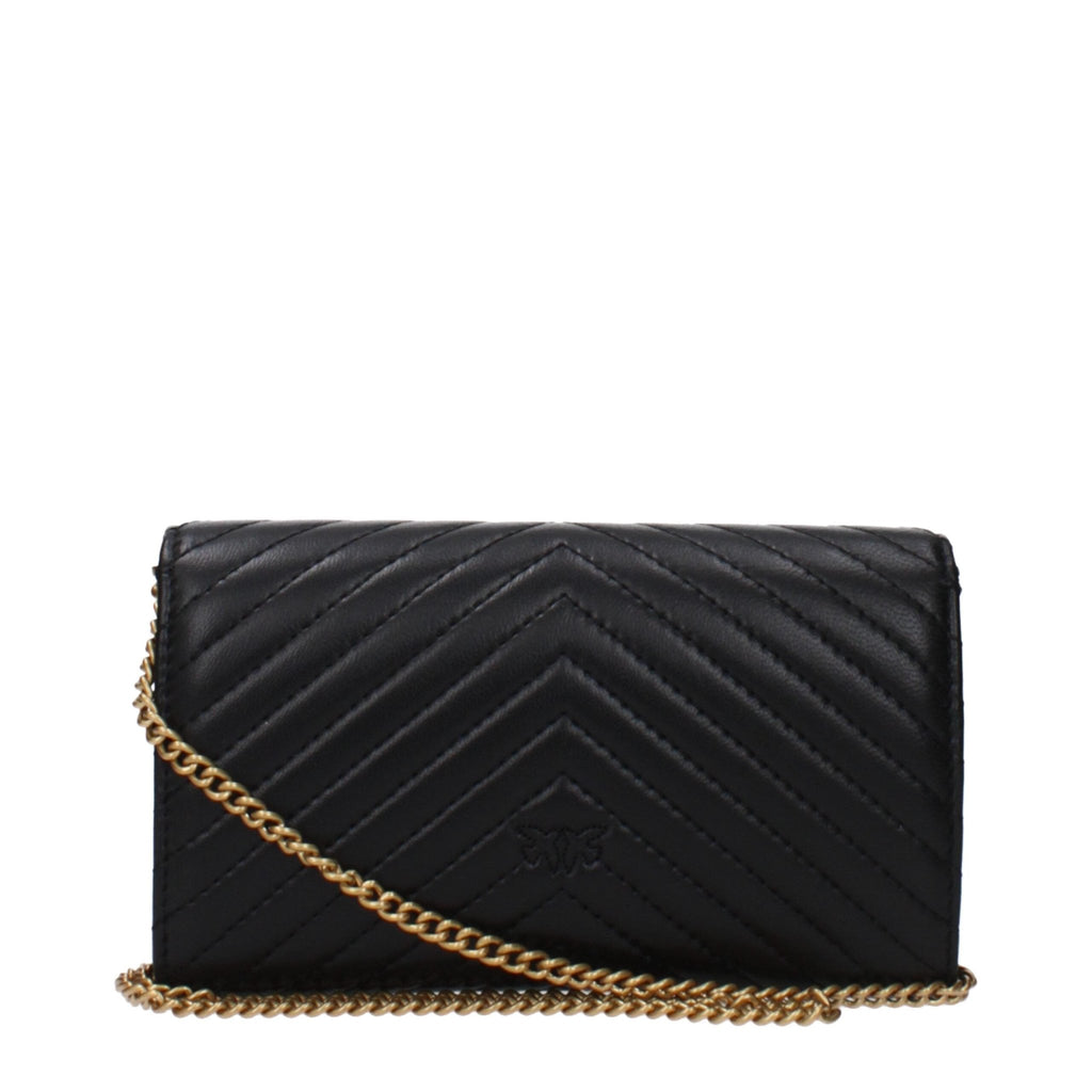 PINKO Black Leather Clutch Bags - Beyzy Store - PINKO