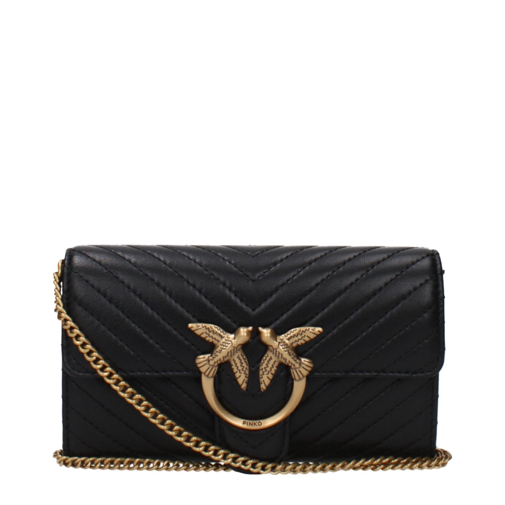 PINKO Black Leather Clutch Bags - Beyzy Store - PINKO
