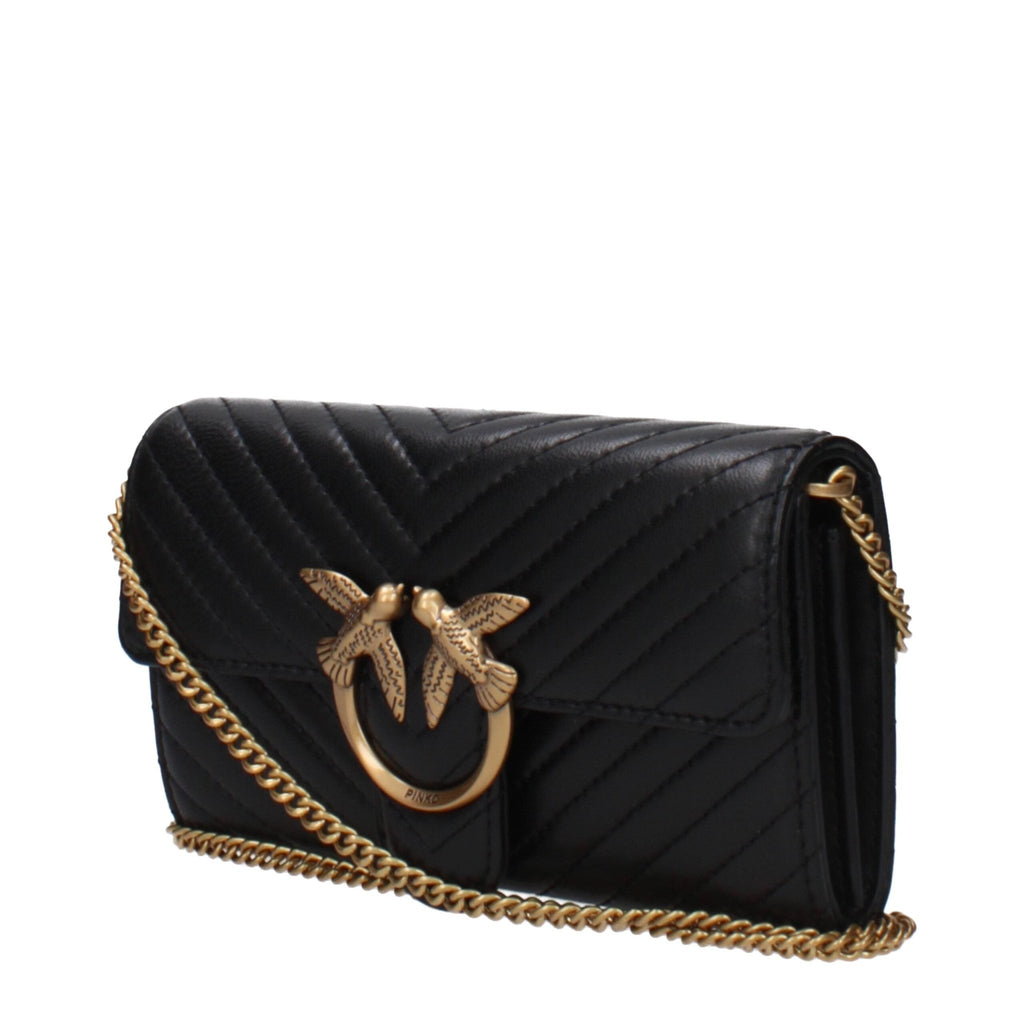 PINKO Black Leather Clutch Bags - Beyzy Store - PINKO