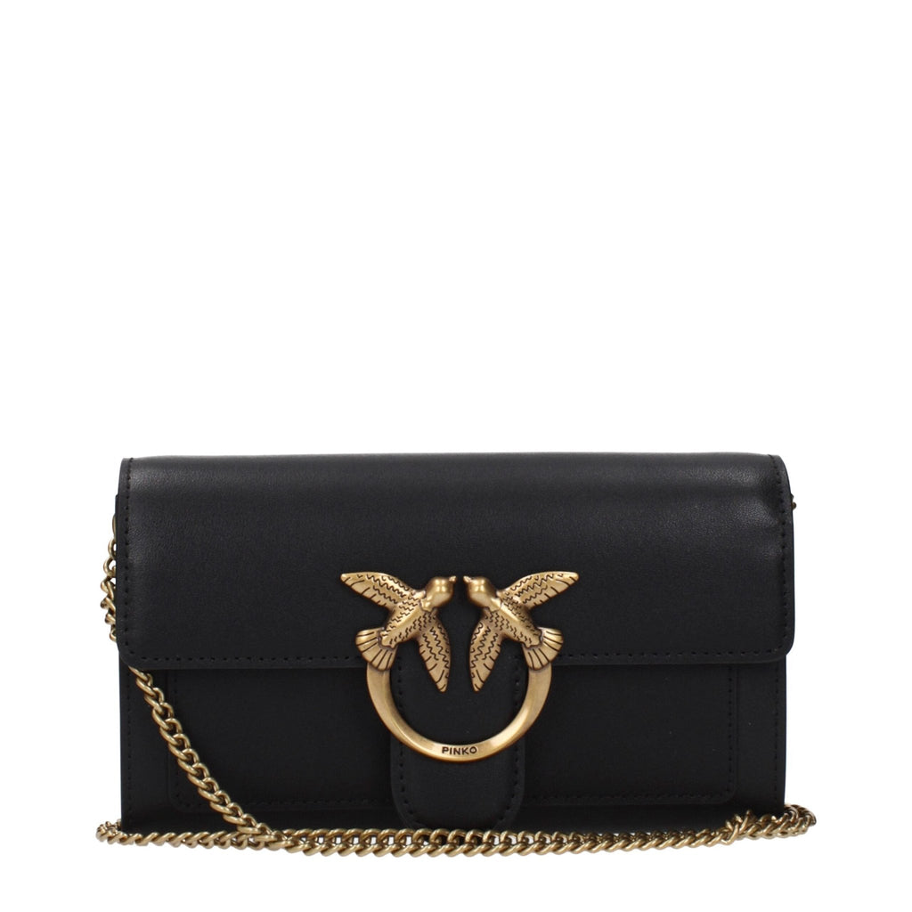 PINKO Black Leather Clutch Bags - Beyzy Store - PINKO