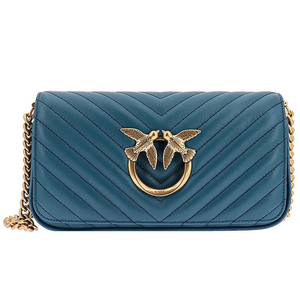PINKO Blue Calfskin Women Crossbody Bag - Beyzy Store - PINKO