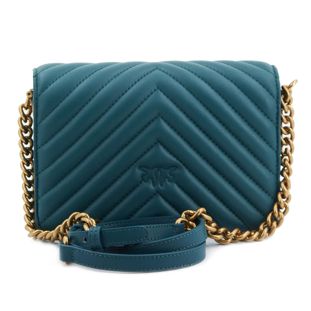 PINKO Blue Calfskin Women Crossbody Bag - Beyzy Store - PINKO
