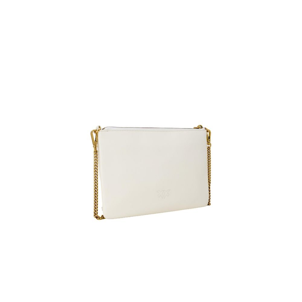 PINKO Cream Leather Clutch Bag - Beyzy Store - PINKO