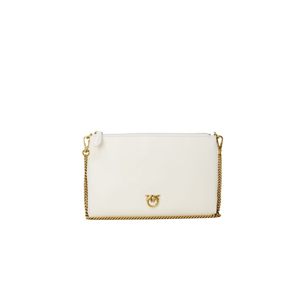 PINKO Cream Leather Clutch Bag - Beyzy Store - PINKO