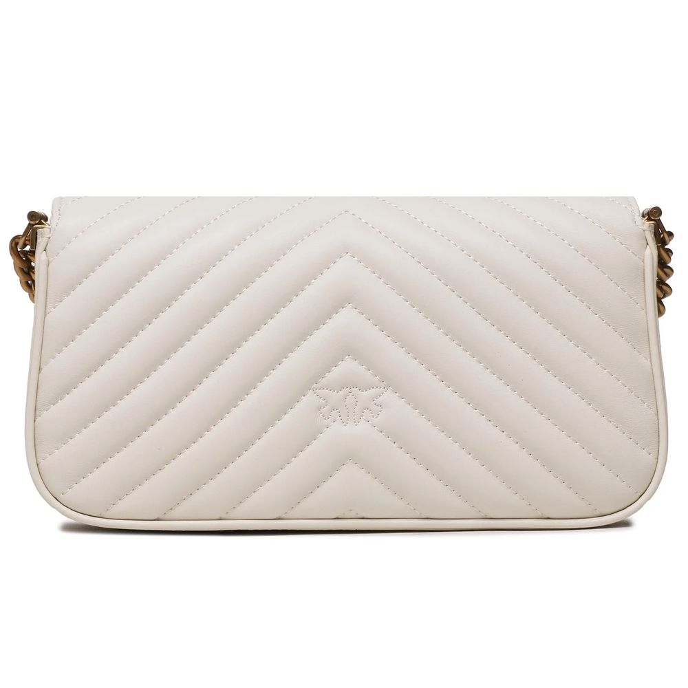 PINKO White Calfskin Women Crossbody Bag - Beyzy Store - PINKO