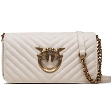 PINKO White Calfskin Women Crossbody Bag - Beyzy Store - PINKO