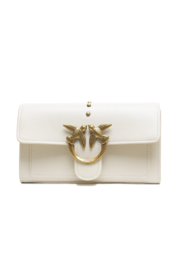 PINKO White Leather One Simply Love Mini Bag - Beyzy Store - PINKO