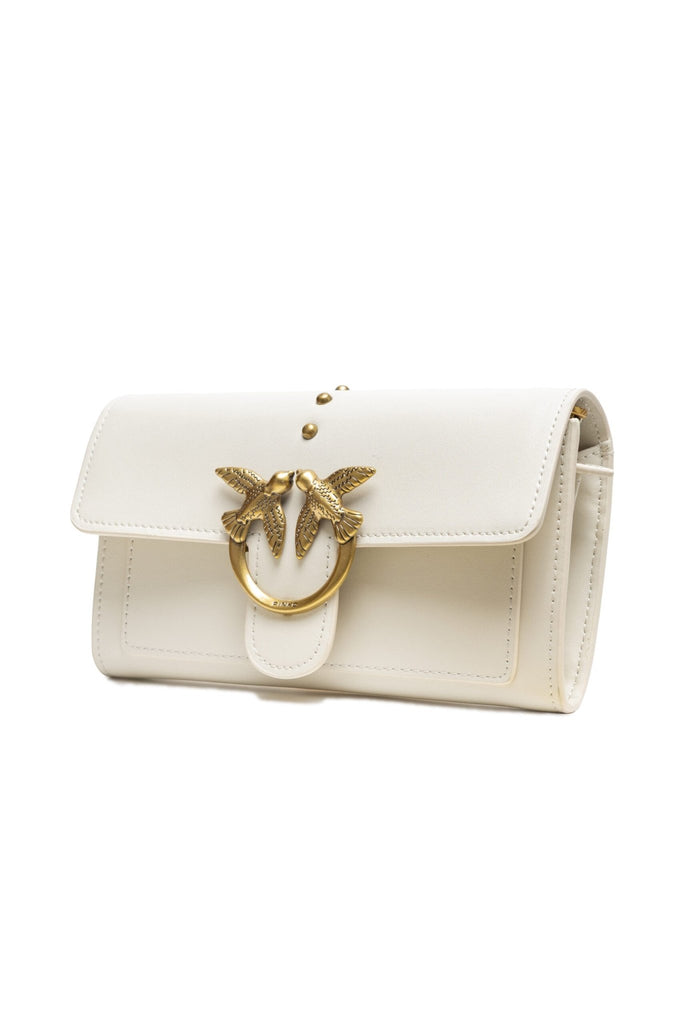 PINKO White Leather One Simply Love Mini Bag - Beyzy Store - PINKO