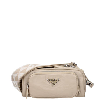 Prada Beige Leather Crossbody Bag - Beyzy Store - Prada