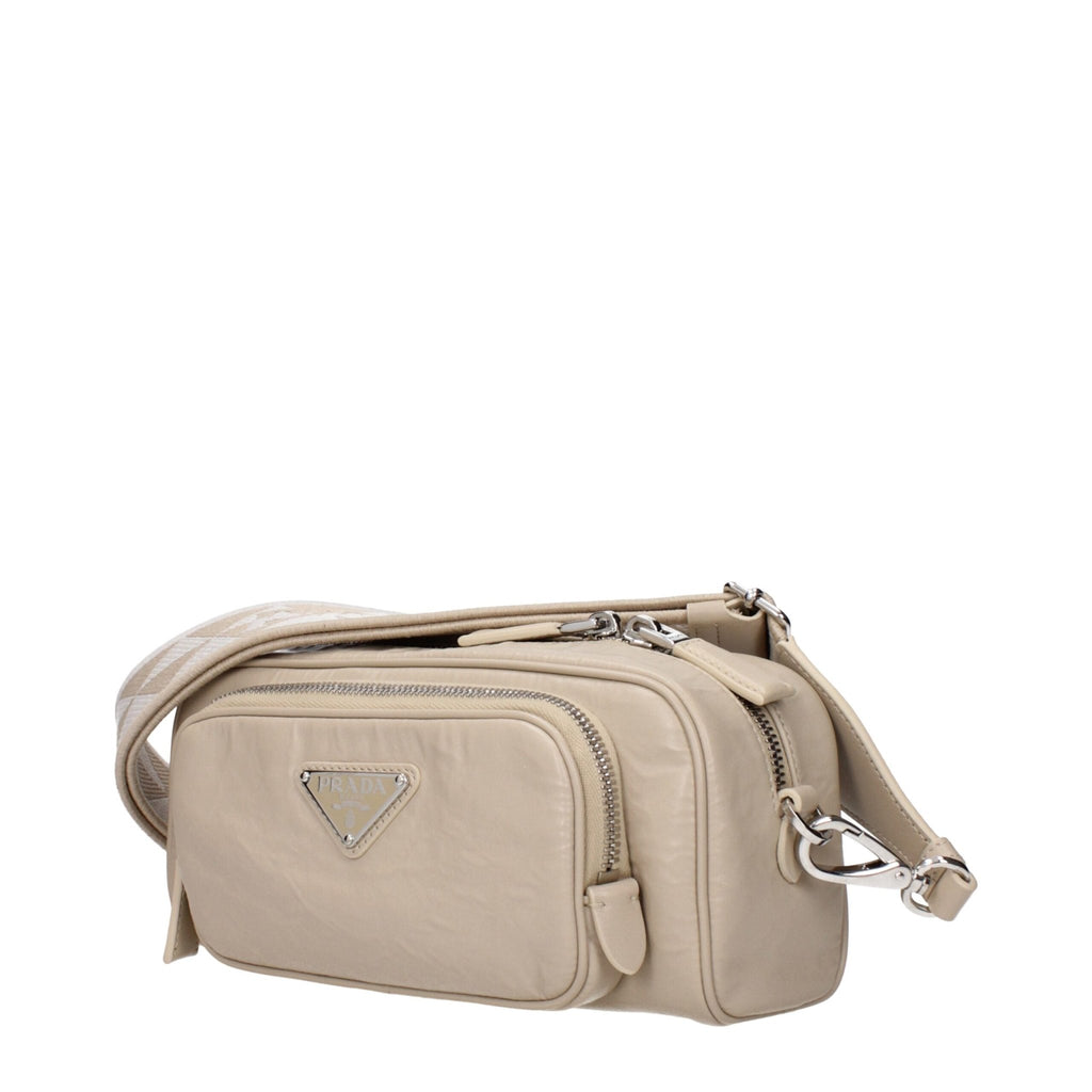 Prada Beige Leather Crossbody Bag - Beyzy Store - Prada