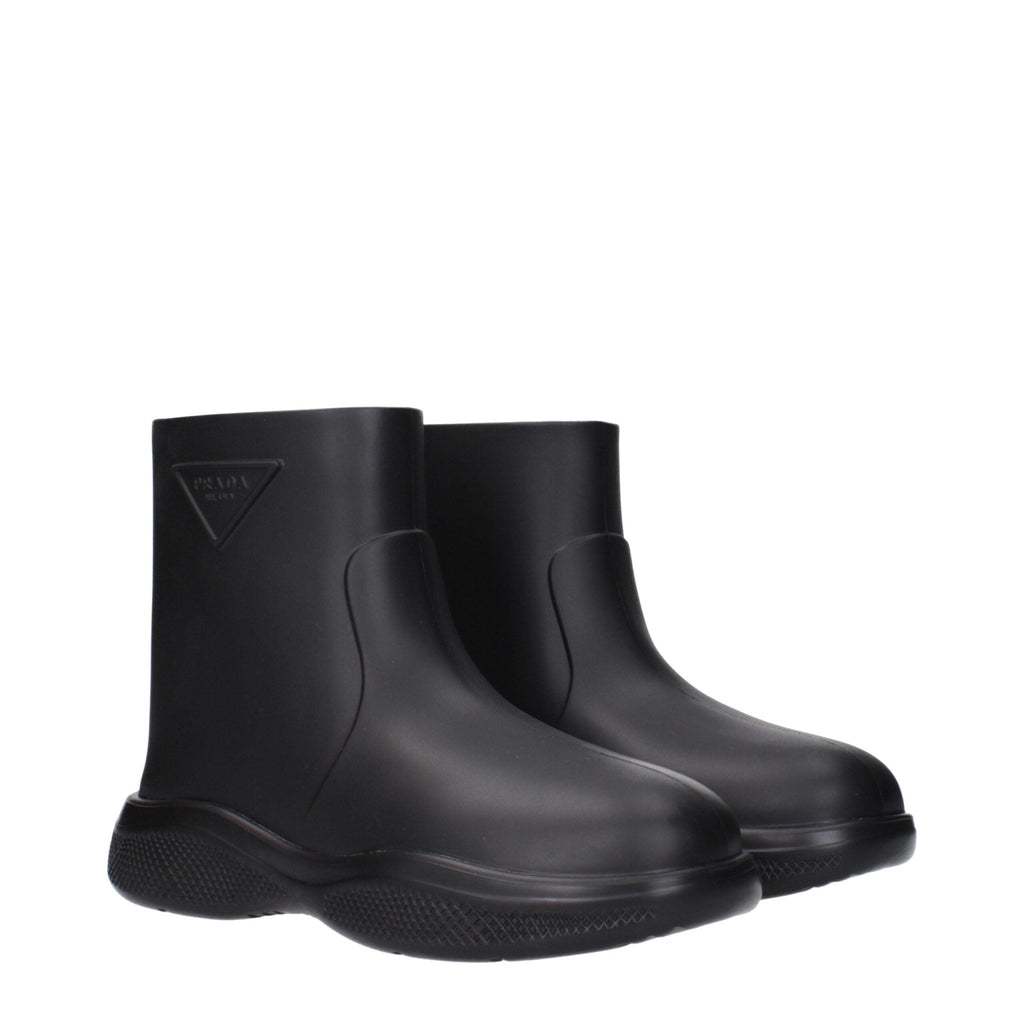 Prada Black Cotton Boots - Beyzy Store - Prada