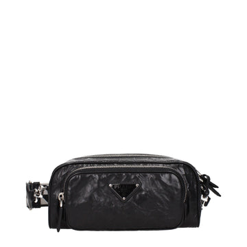 Prada Black Leather Crossbody Bag - Beyzy Store - Prada