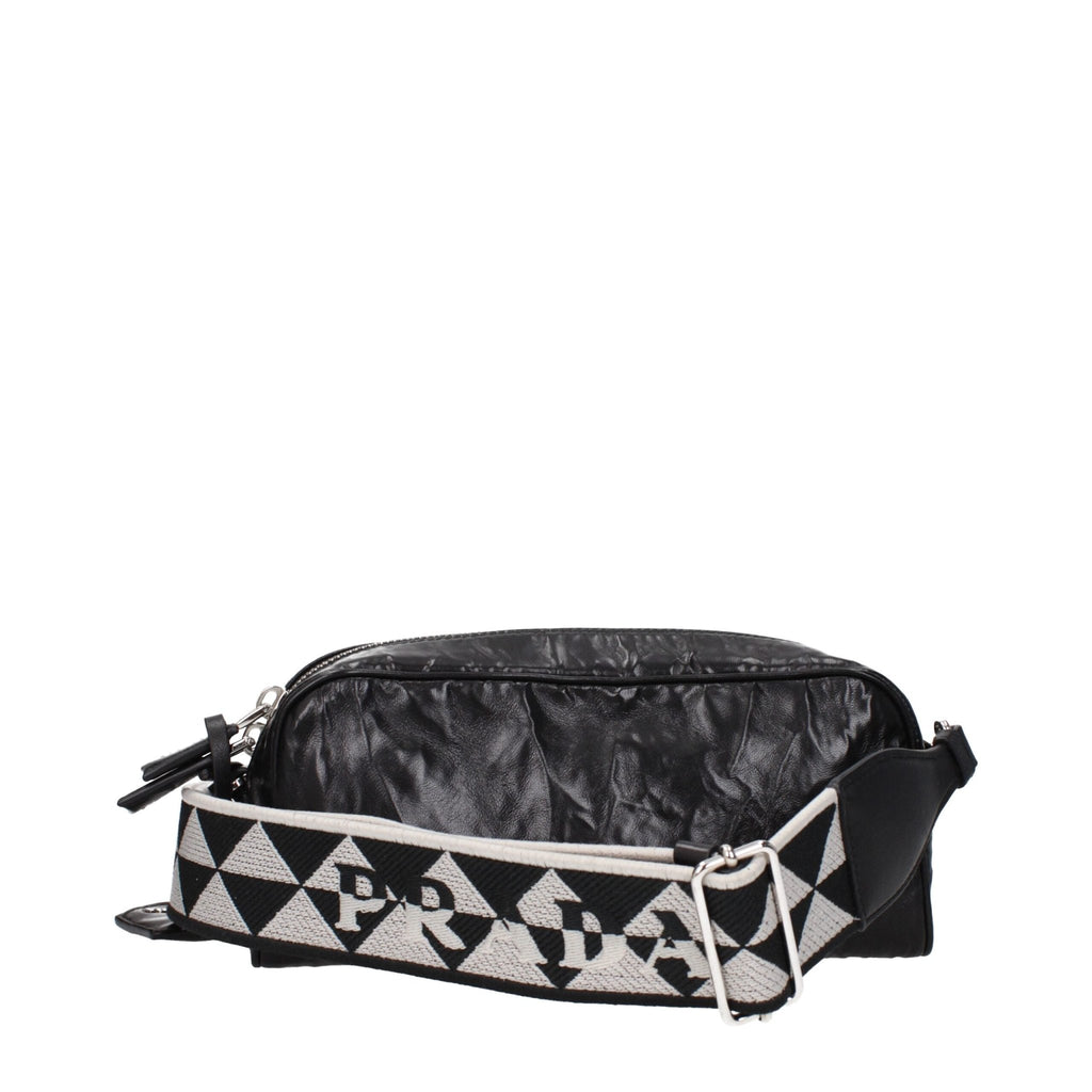 Prada Black Leather Crossbody Bag - Beyzy Store - Prada