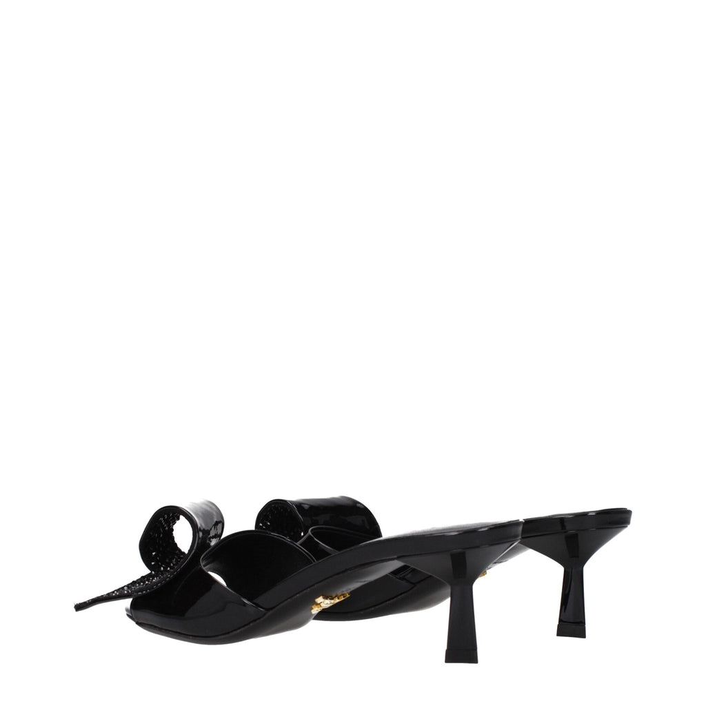 Prada Black Leather Sandal - Beyzy Store - Prada