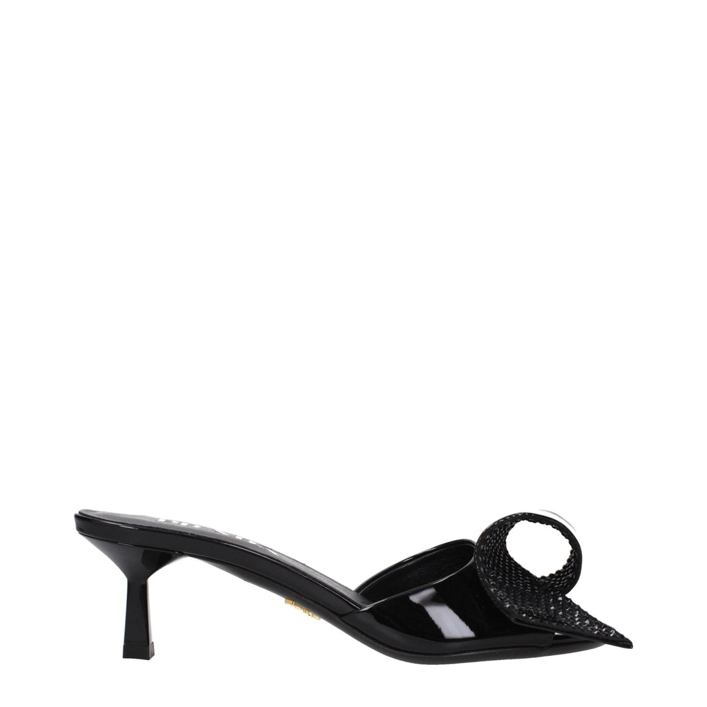 Prada Black Leather Sandal - Beyzy Store - Prada