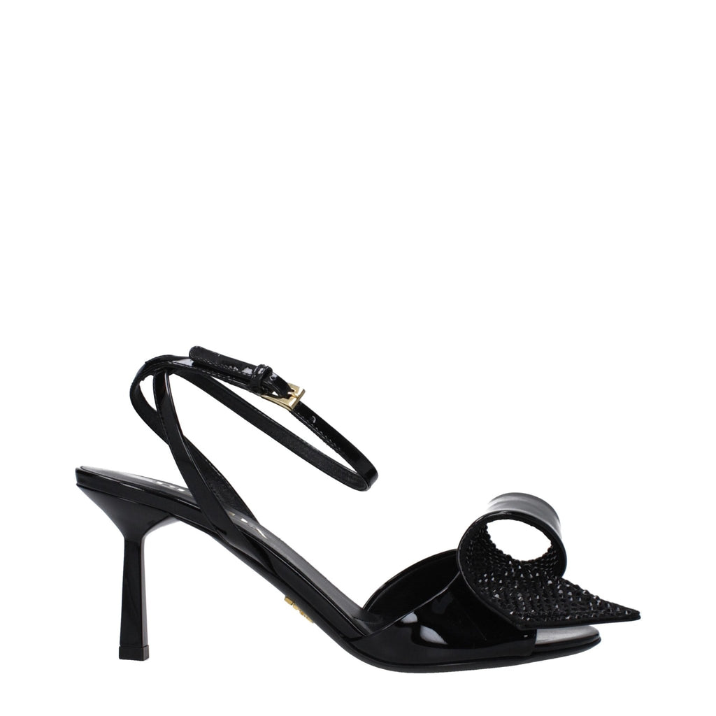 Prada Black Leather Sandal - Beyzy Store - Prada