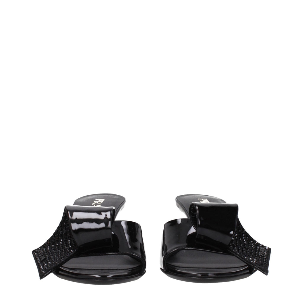 Prada Black Leather Sandal - Beyzy Store - Prada