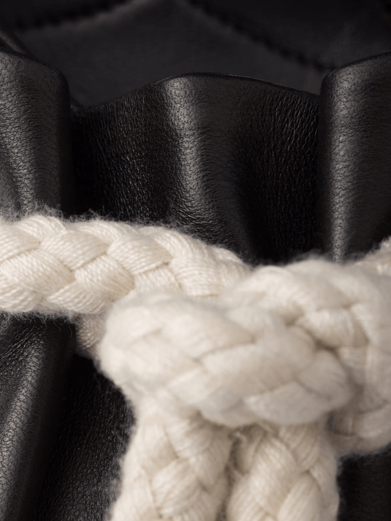 Prada Black Nappa Leather Rope Detail Sandals - Beyzy Store - Prada