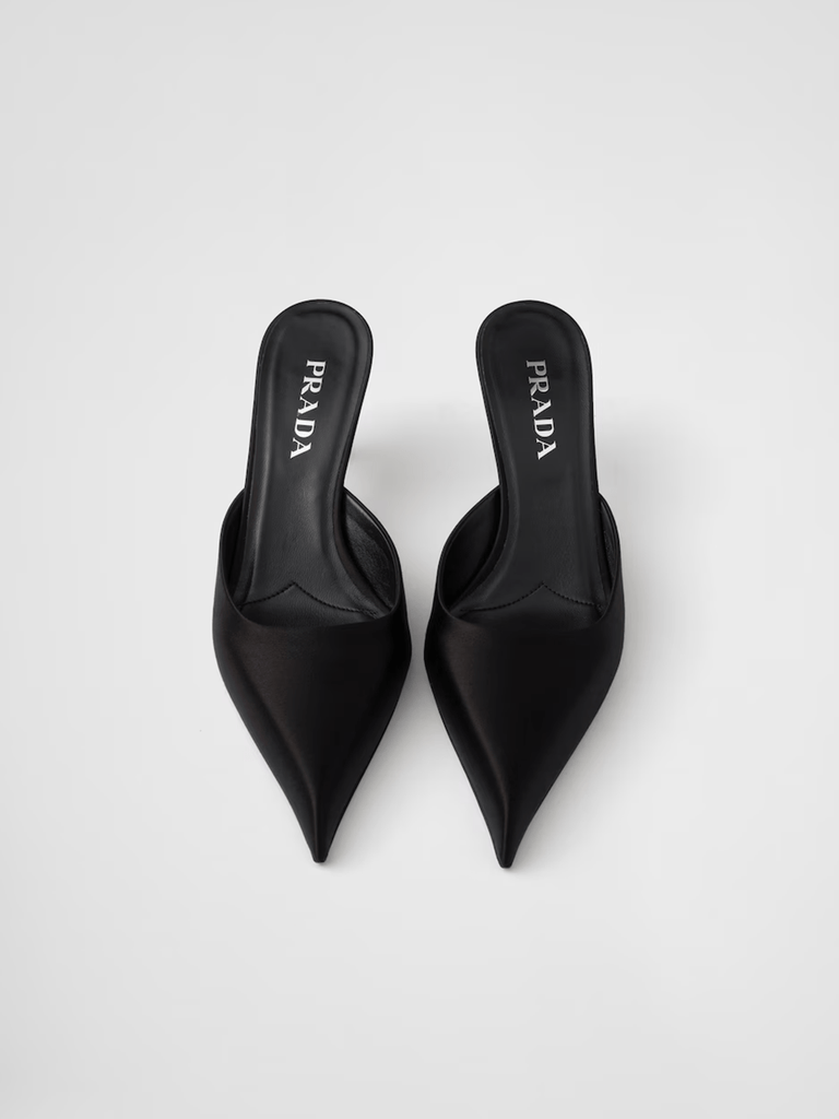Prada Black Satin Sabot - Beyzy Store - Prada