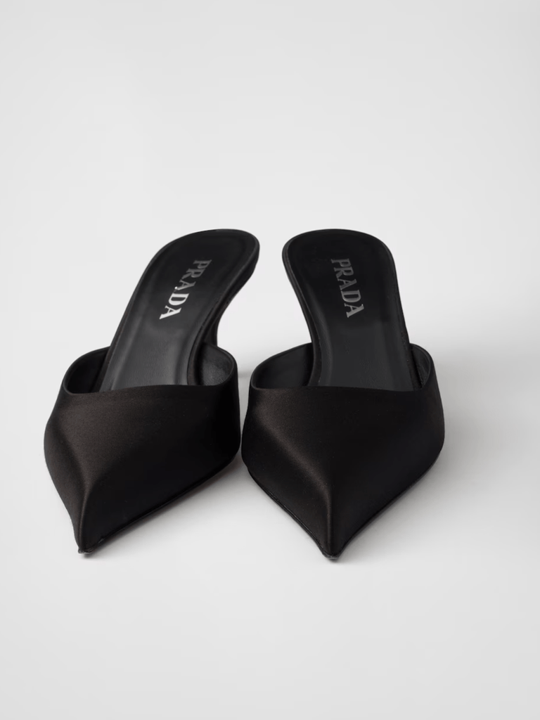 Prada Black Satin Sabot - Beyzy Store - Prada