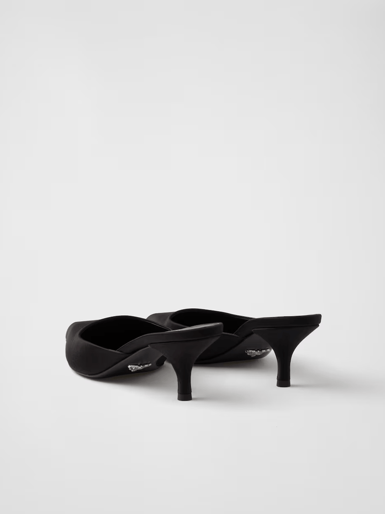 Prada Black Satin Sabot - Beyzy Store - Prada