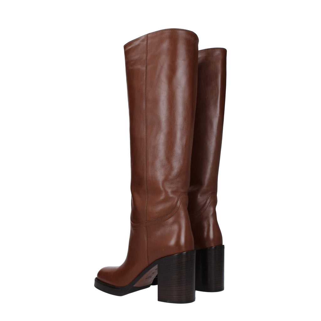 Prada Brown Leather Boot - Beyzy Store - Prada