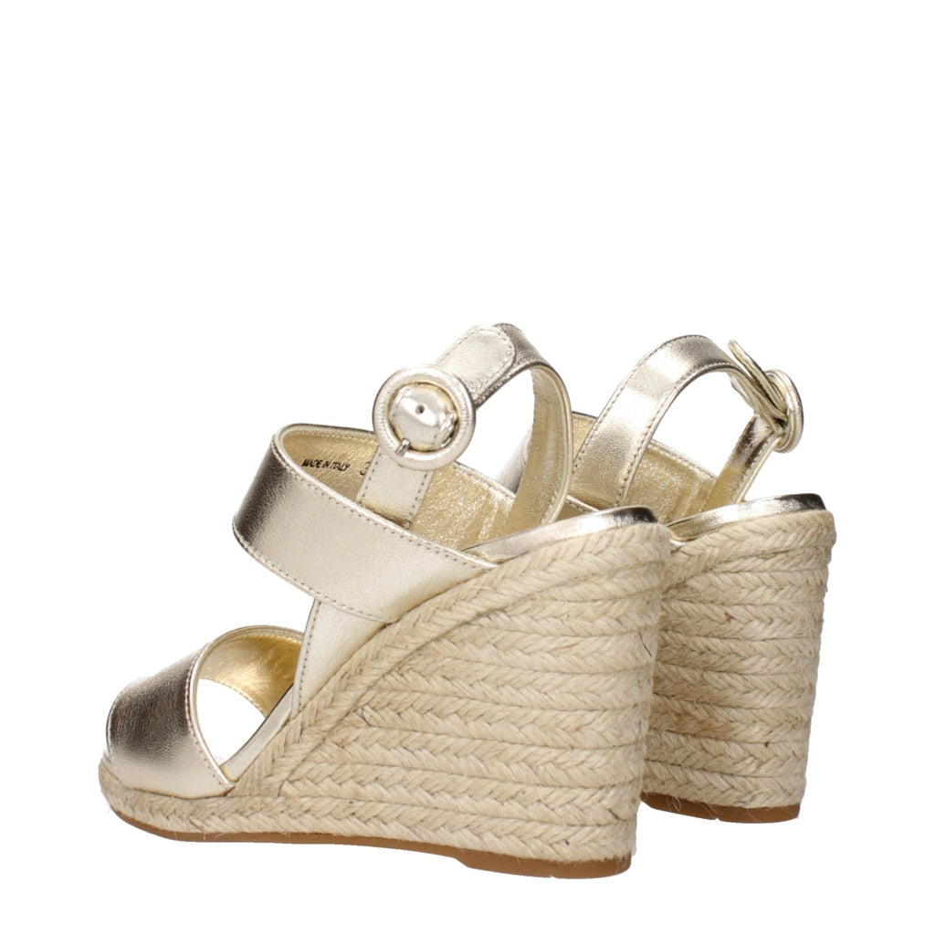 Prada Gold Leather Wedge - Beyzy Store - Prada