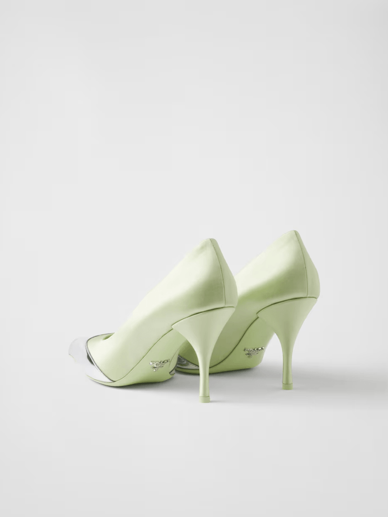 Prada Satin And Metallic Leather Pumps - Beyzy Store - Prada