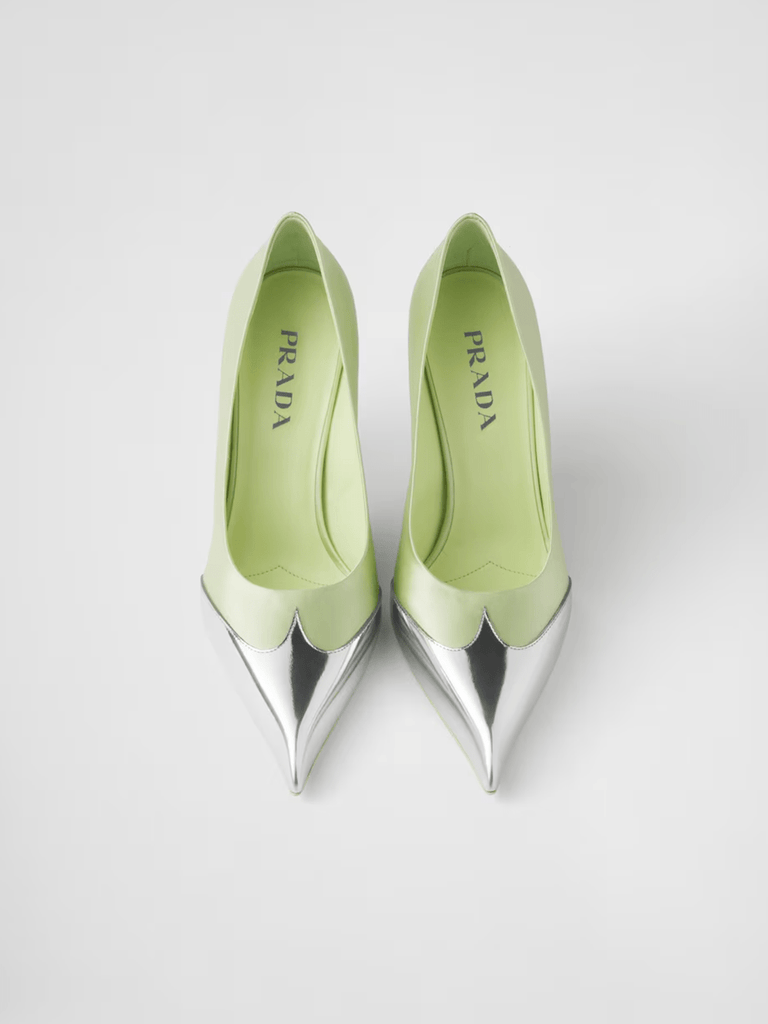Prada Satin And Metallic Leather Pumps - Beyzy Store - Prada
