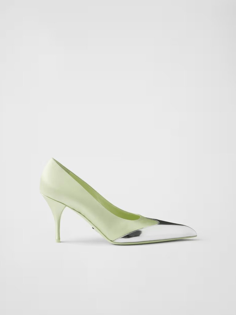 Prada Satin And Metallic Leather Pumps - Beyzy Store - Prada