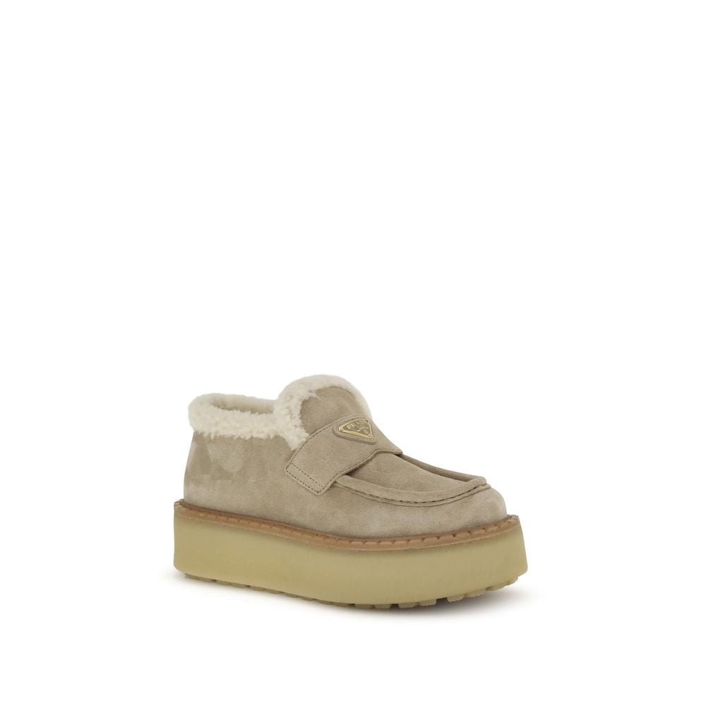 Prada Suede Loafers with shearling - Beyzy Store - Prada