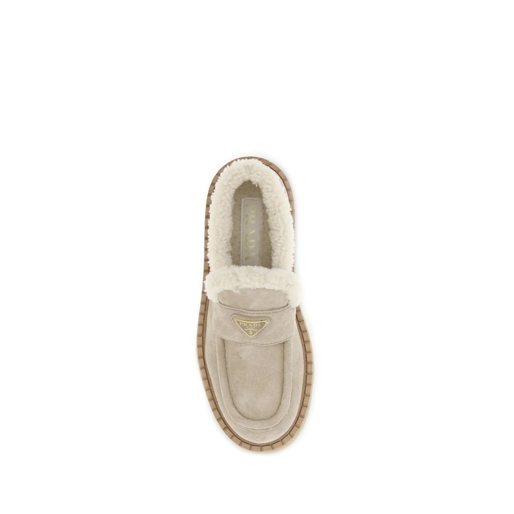 Prada Suede Loafers with shearling - Beyzy Store - Prada