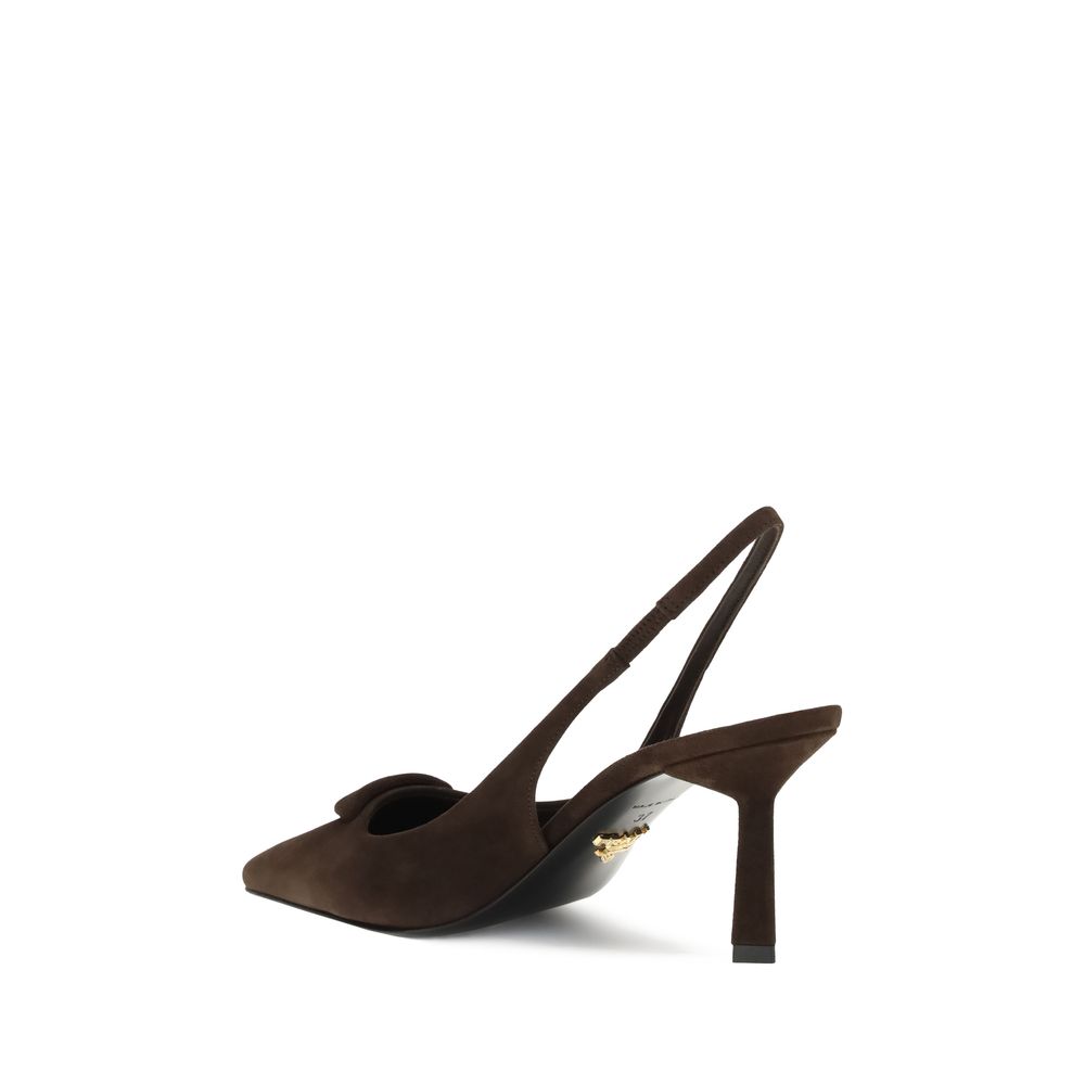 Prada Suede Slingback Pumps - Beyzy Store - Prada