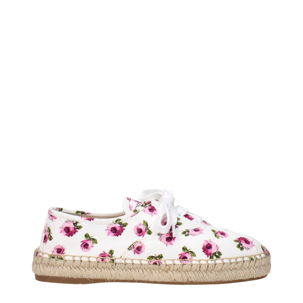 Prada White Fabric Espadrille - Beyzy Store - Prada
