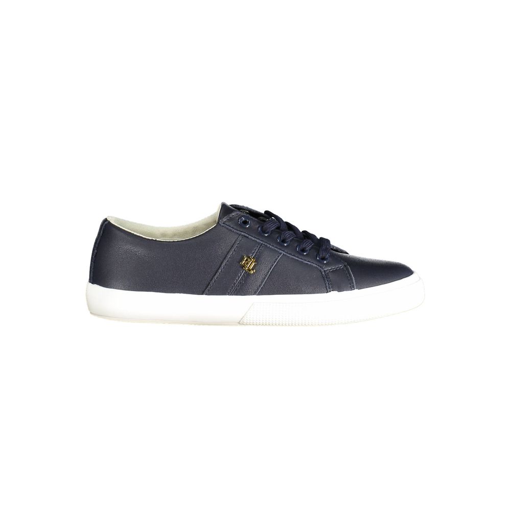 Ralph Lauren Blue Leather Women Sneaker - Beyzy Store - Ralph Lauren