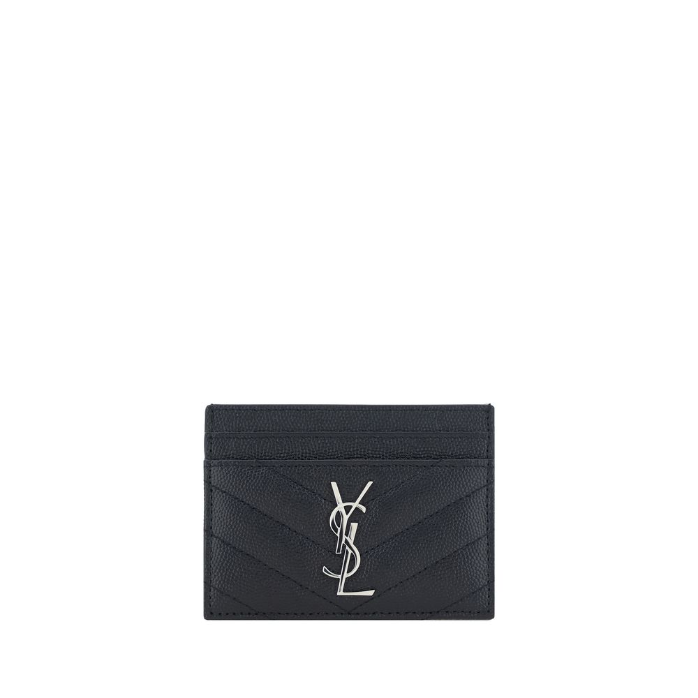 Saint Laurent Black Leather Card Holder - Beyzy Store - Saint Laurent