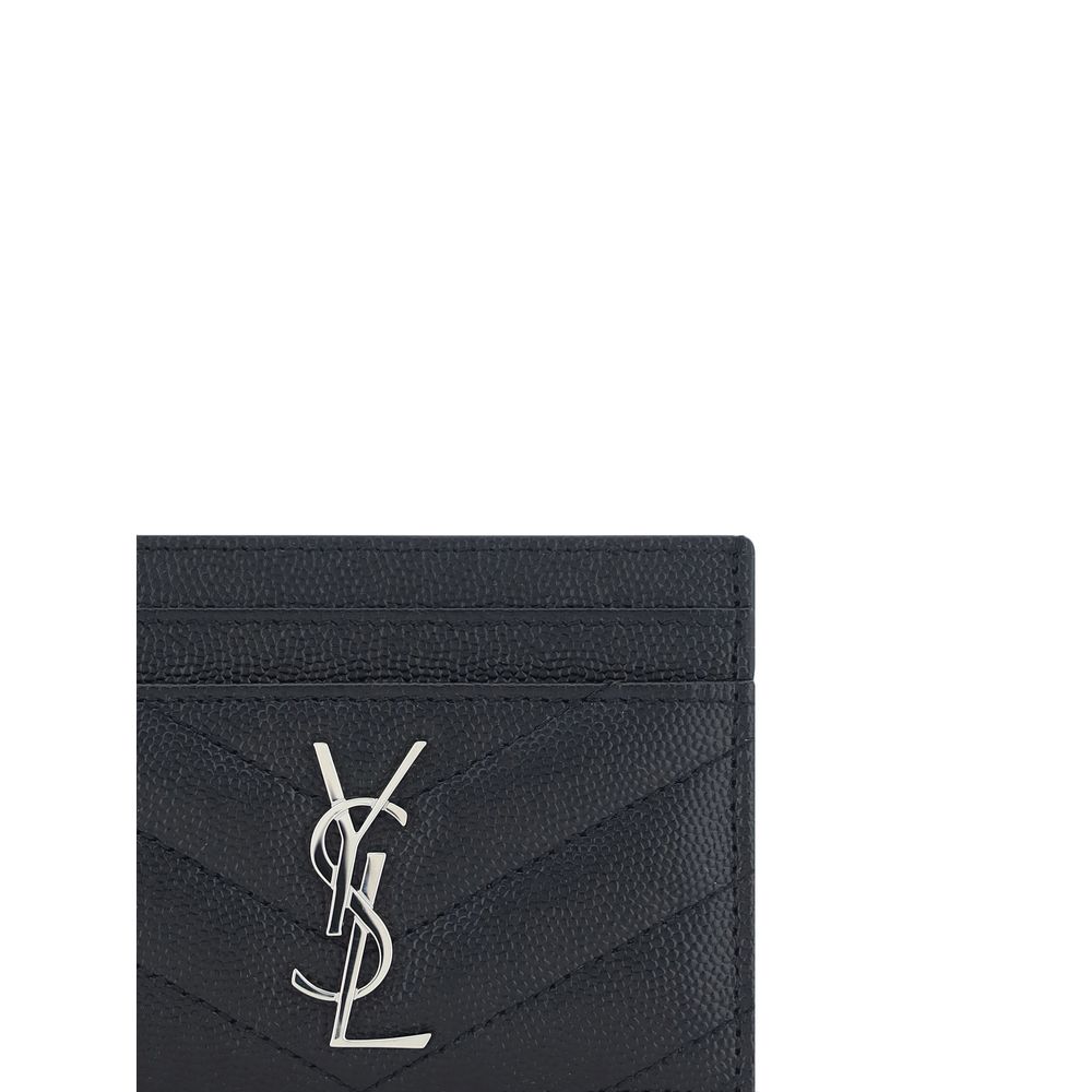 Saint Laurent Black Leather Card Holder - Beyzy Store - Saint Laurent