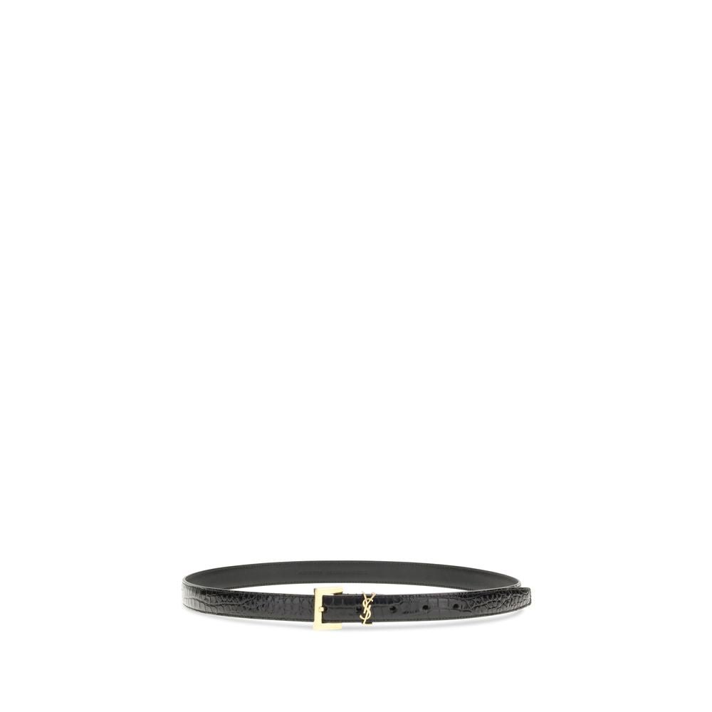 Saint Laurent Crocodile - effect Cassandre Belt - Beyzy Store - Saint Laurent