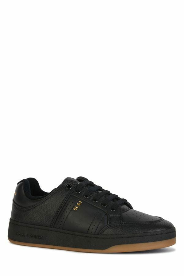 Saint Laurent Elegant Black Low - Top Leather Sneakers - Beyzy Store - Saint Laurent