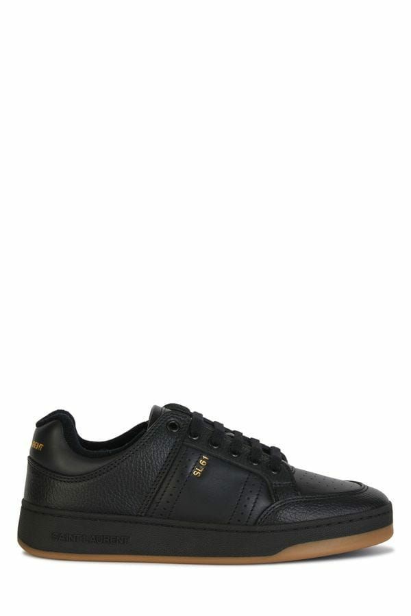 Saint Laurent Elegant Black Low - Top Leather Sneakers - Beyzy Store - Saint Laurent