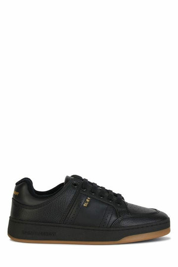 Saint Laurent Elegant Black Low - Top Leather Sneakers - Beyzy Store - Saint Laurent
