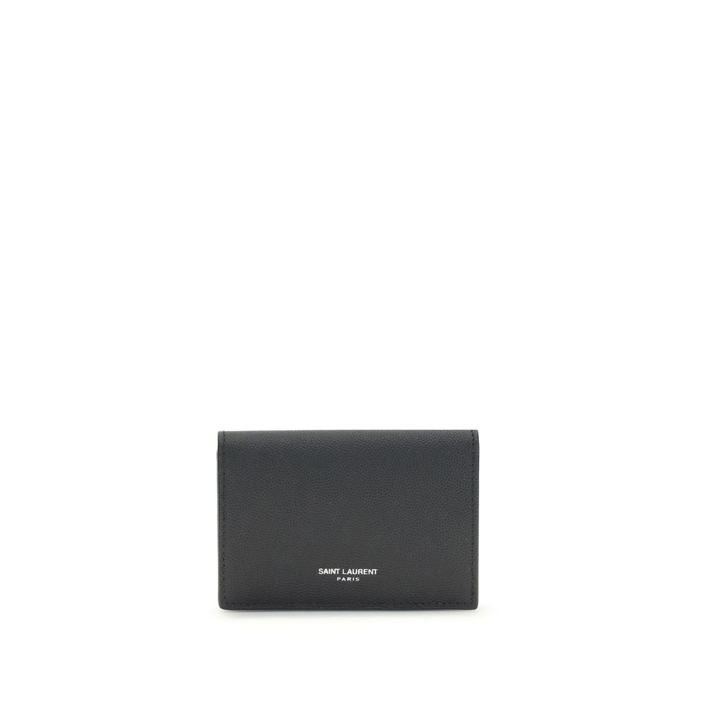 Saint Laurent Grain de poudre leather business Card Holder - Beyzy Store - Saint Laurent